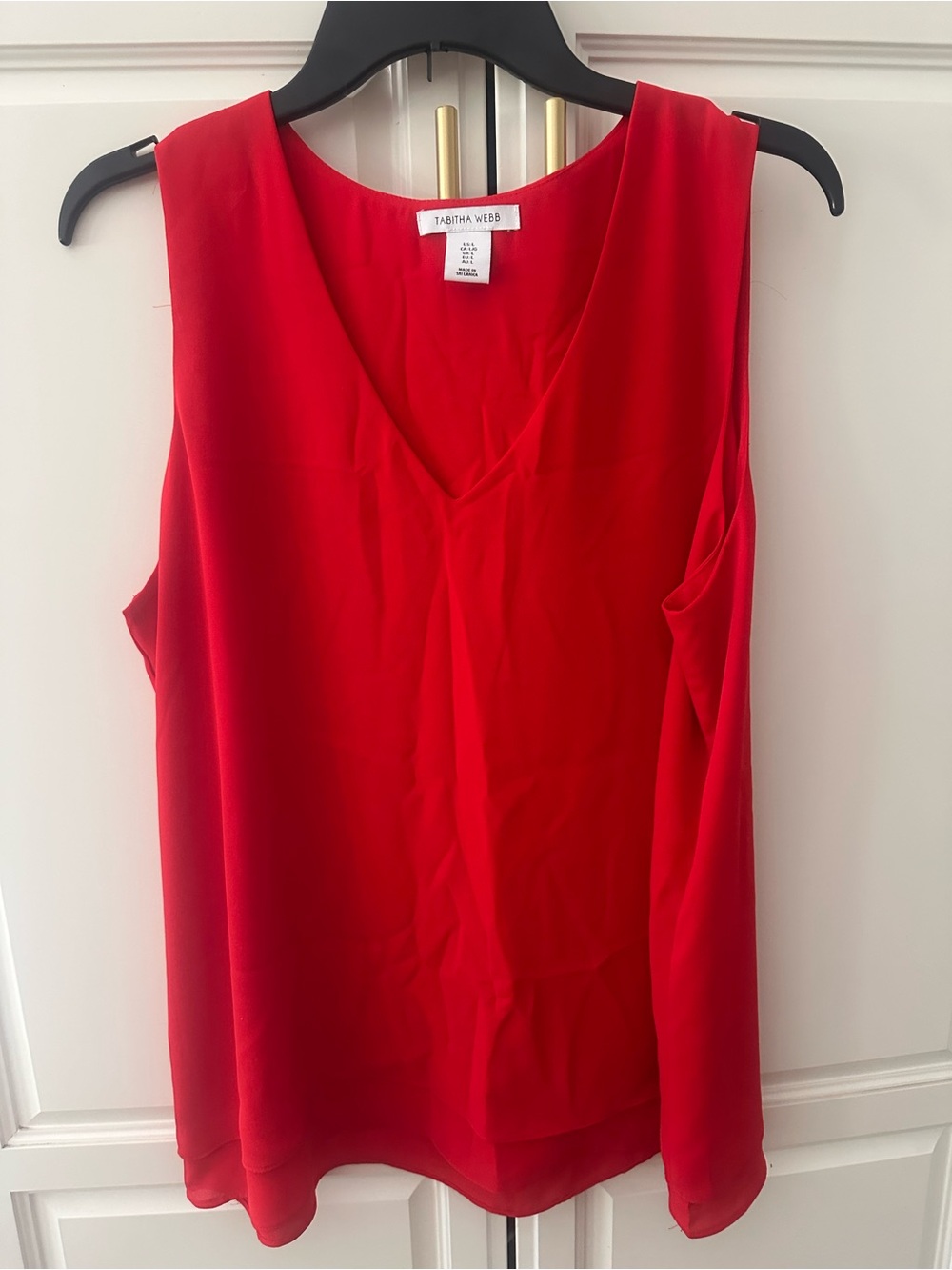 Tabitha Webb Red V-Neck Tank Top